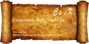 Csernoch Kálmán névjegykártya