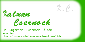 kalman csernoch business card