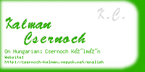 kalman csernoch business card